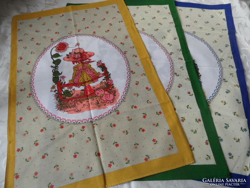 Kitchen textile, tablecloth, wall protector (3 pcs.)