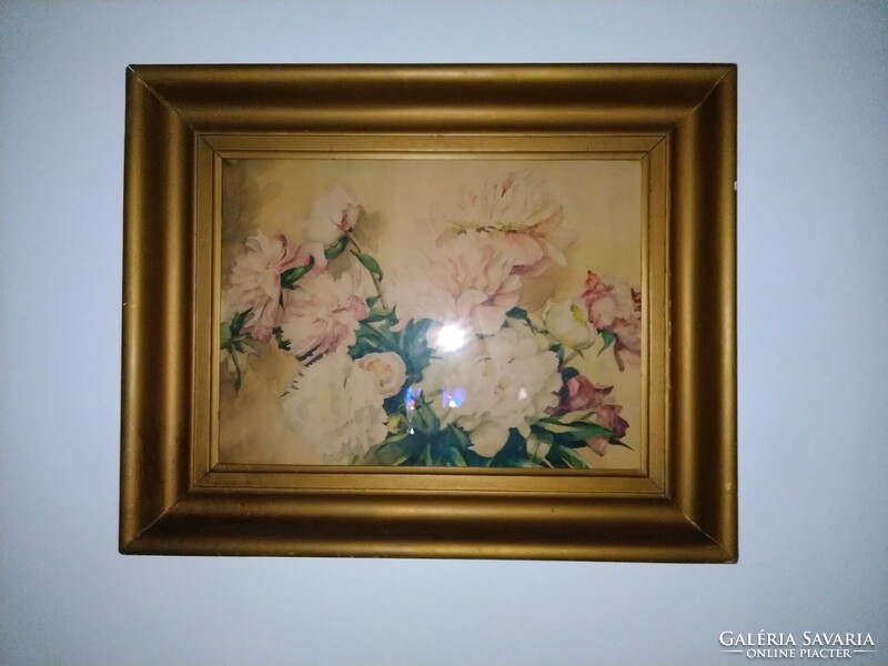 Artwork in a thick gold frame