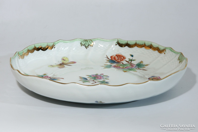 Victoria rocaille bowl from Herend 1082 | vbo serving plate, vegetable dish, side dish, pasta salad plate