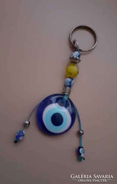All-seeing old Murano glass key ring