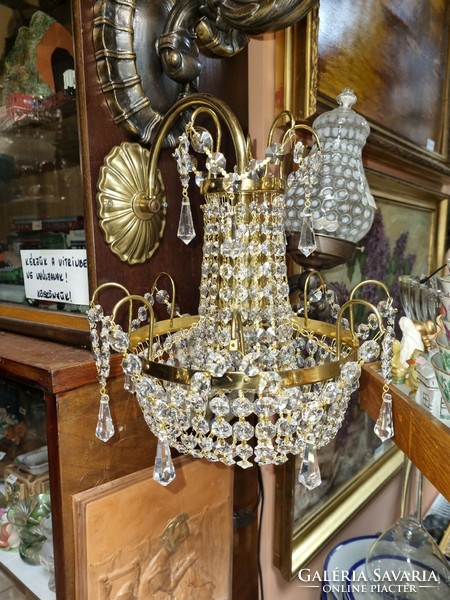 Refurbished crystal basket wall arm