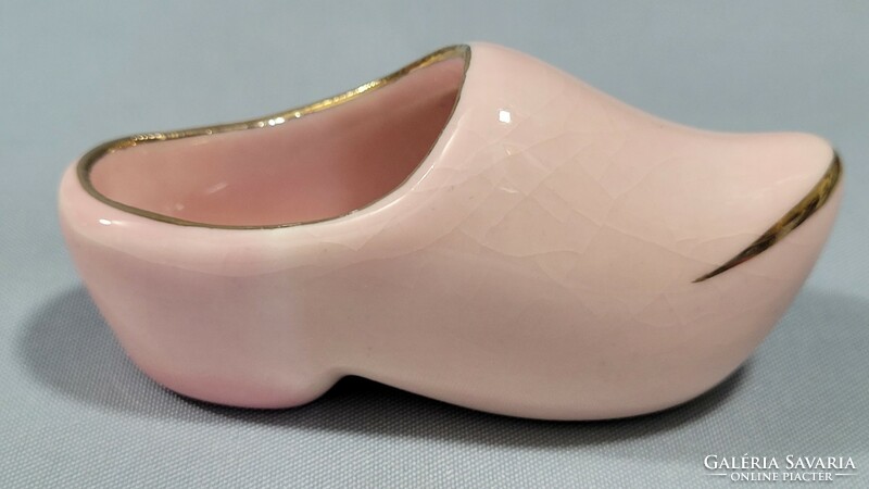 Zsolnay pink porcelain small shoes