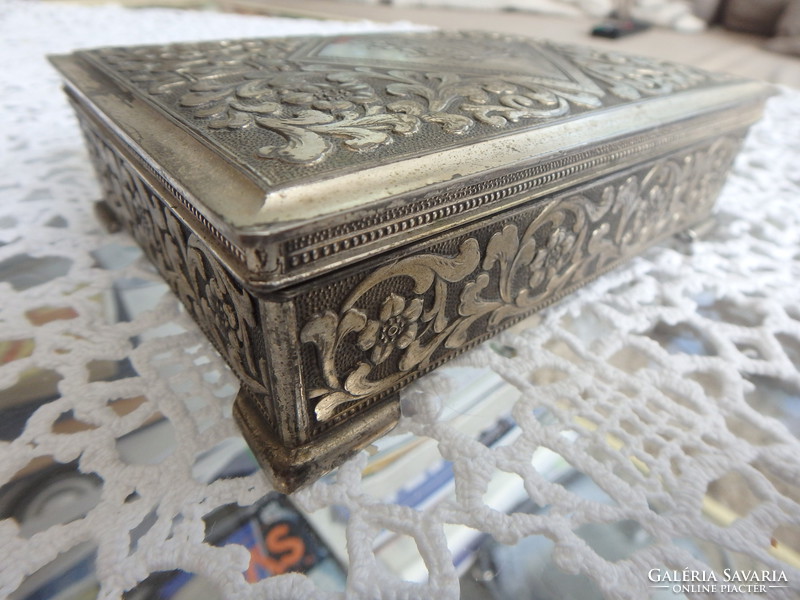 Silver plated jewelry box