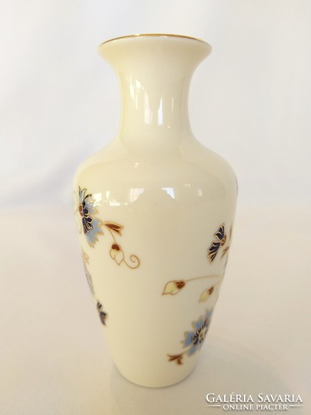 Hand-painted cornflower vase by Zsolnay. Flawless! (No.: 24/207.)