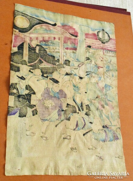 Antique Japanese woodcut, woodblock print xix. Century
