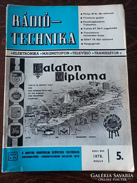 1976 Radio technology magazine of the Hungarian National Defense Association 9 pcs