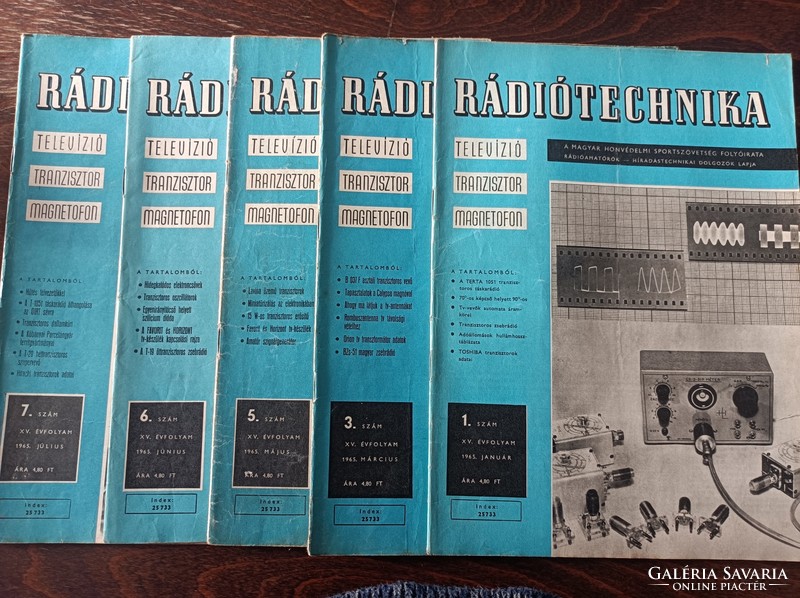 1965 Ràdió technika A magyar honvèdelmi szövetség lapja  /5db