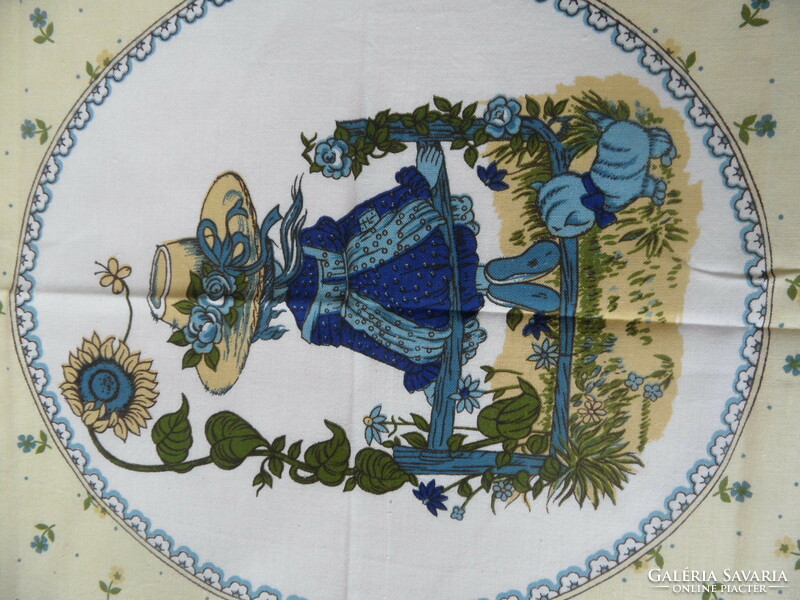Kitchen textile, tablecloth, wall protector (3 pcs.)