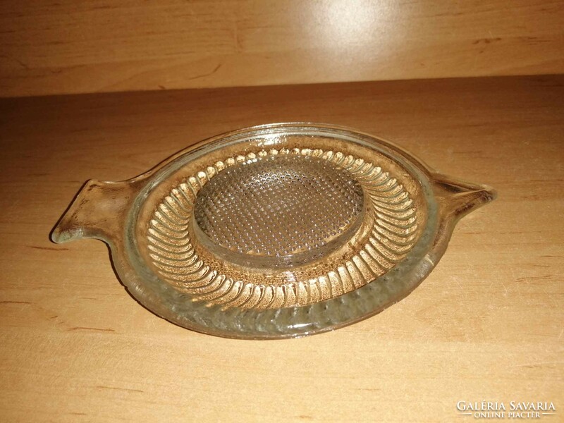 Retro üveg alma reszelő pürésítő átm. 15 cm (27/d)