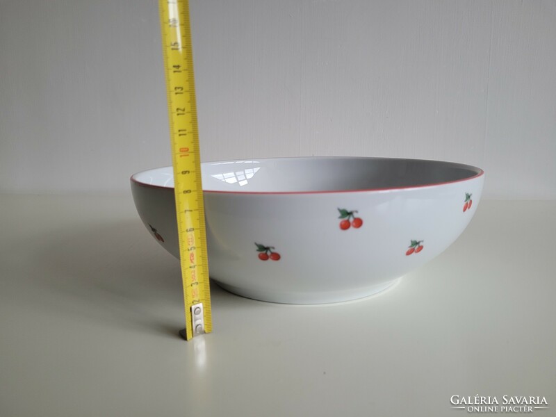 Retro cherry pattern lowland porcelain bowl 25 cm mid century cherry bowl