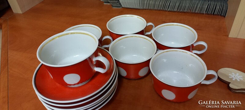 Russian porcelain tea cup + saucer set marked