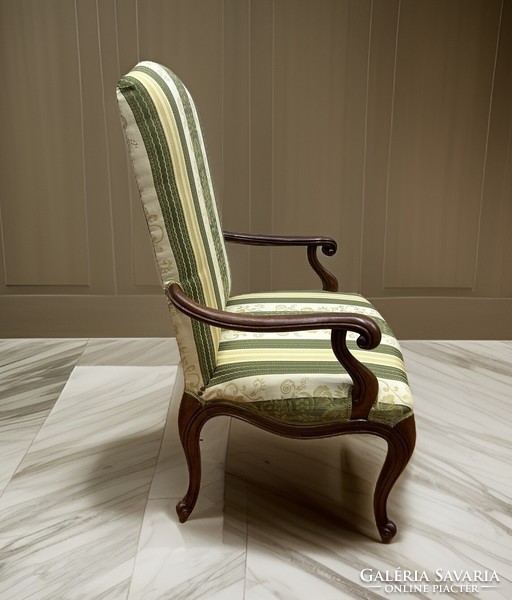 Antique style hardwood frame armchair