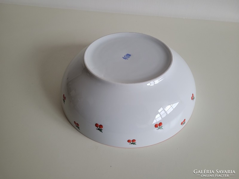 Retro cseresznye mintás Alföldi porcelán tál 25 cm mid century cseresznyés tál