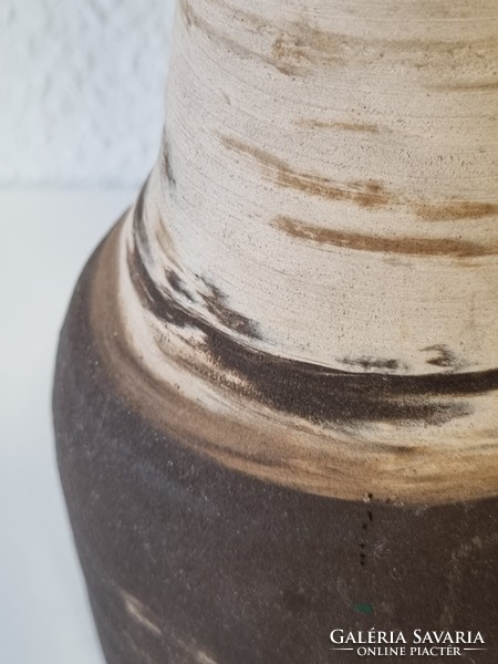 Mária Sövegjártó earthenware modernist ceramic vase - 31 cm