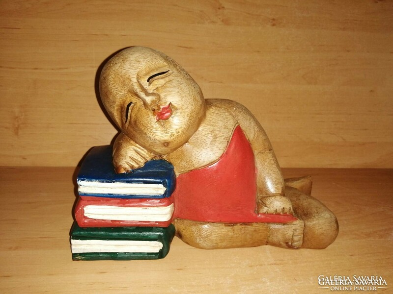 Old wooden Buddha bookend