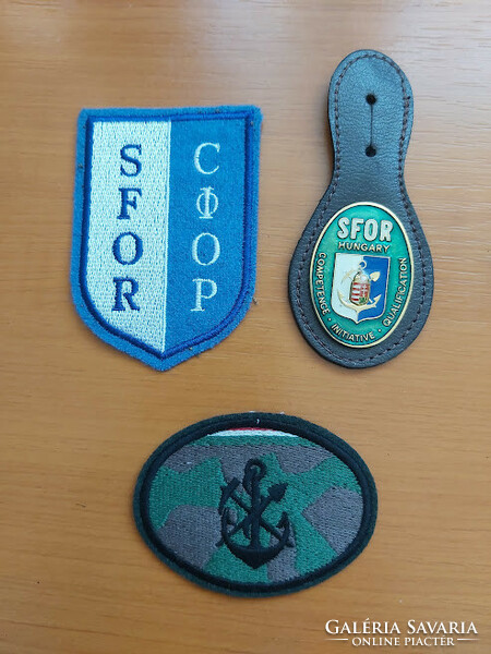Military memorial sfor okucani technical contingent arm insignia and badge, cap badge #