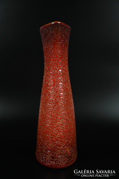 Zsolnay cracked-oxblood glazed vase, around 1960