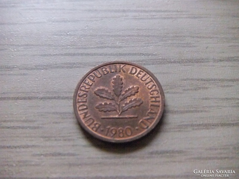1   Pfennig   1980   (  G  )  Németország