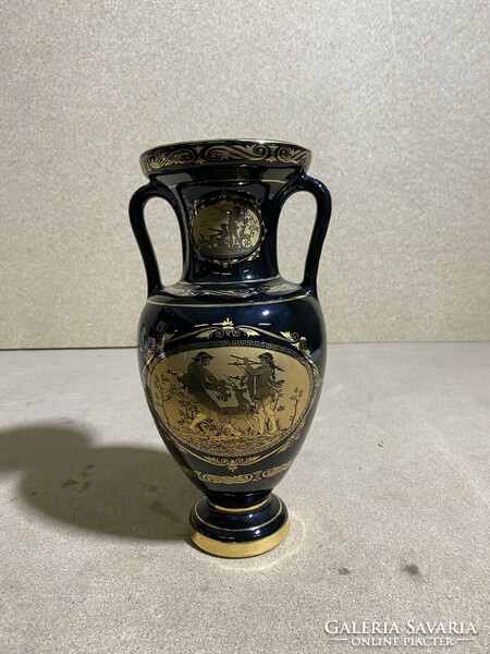 Greek amphora, old, thickly gilded beauty, height 2 x 14 cm.2219