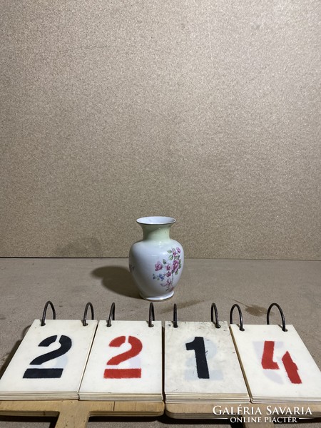 Hollóháza porcelain vase, 8 x 13 cm high, rarity. 2214