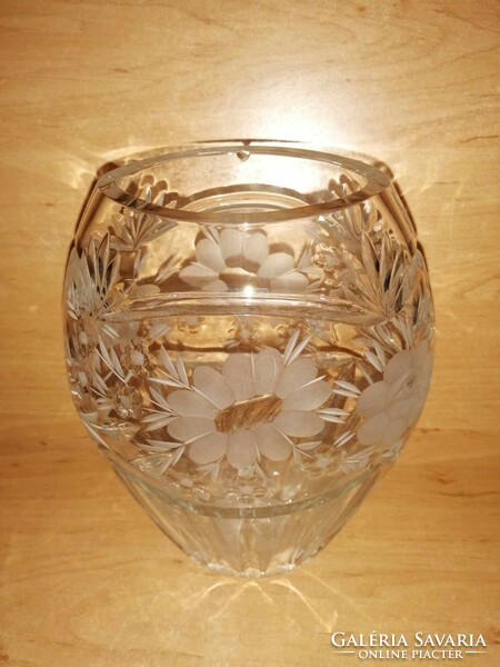 Rare antique cut glass vase - 21 cm (4/d)