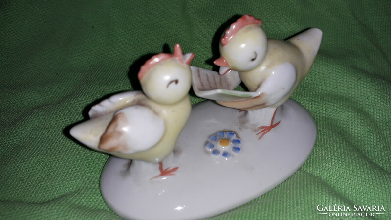 Fairy art deco metzler & ortloff ilmenau porcelain figure chicks singing from sheet music 6 x 9cm