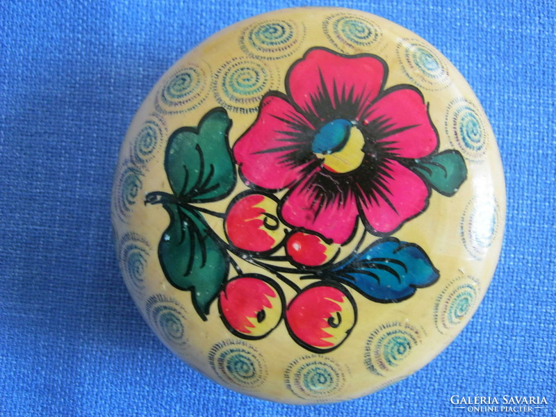 Hand-painted wooden box with lid, gift box, jewelry holder