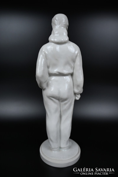 Herend porcelain statue - young worker