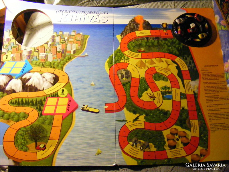 Retro óriás méretű  6-féle Autóverseny társasjáték könyv Tormont 1997
