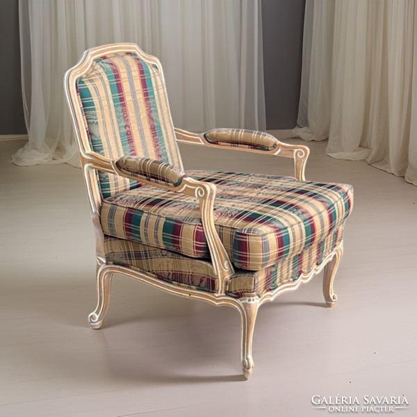 Comfortable, spacious neo-baroque style armchair