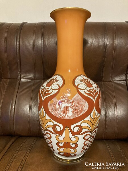 Hollóháza porcelain: Saxon endre floor vase