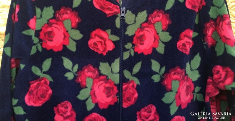 Rózsa virág mintás minőségi női szabadidő ruha overall kezeslábas puha kényelmes