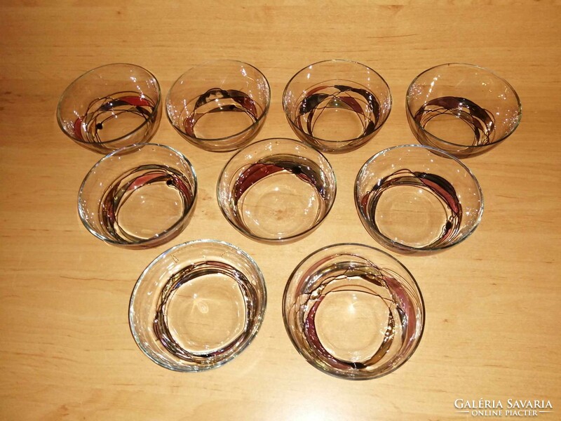 K&K styling West Germany tiffany glass bowl 9 pieces in one (2p)