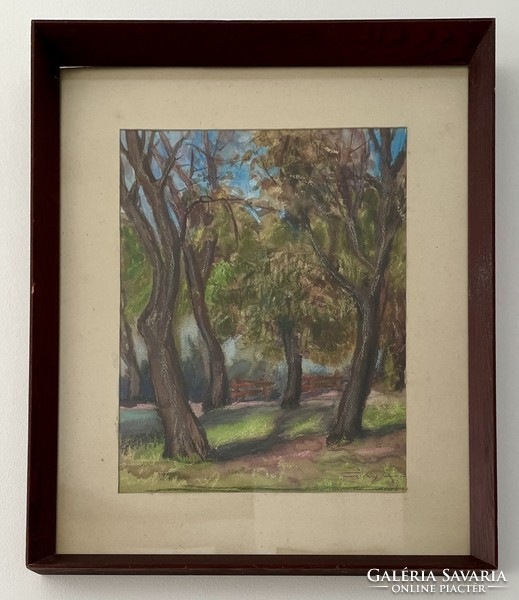Csiky András (1894-1971) 54 x 46 cm EREDETI pasztellképe