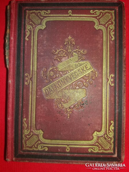 1877. Songbook poems, a huge collection of forgotten Hungarian songs bound in a book according to pictures
