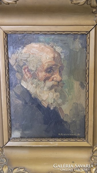 Krusnyák Károly (1889-1960) ; Öregember portré