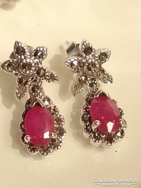 Ruby bracelet earrings jewelry set!