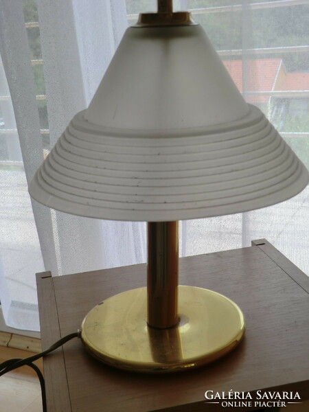 Table lamp with copper matt glass shade, 32 cm high, shade diameter 25 cm
