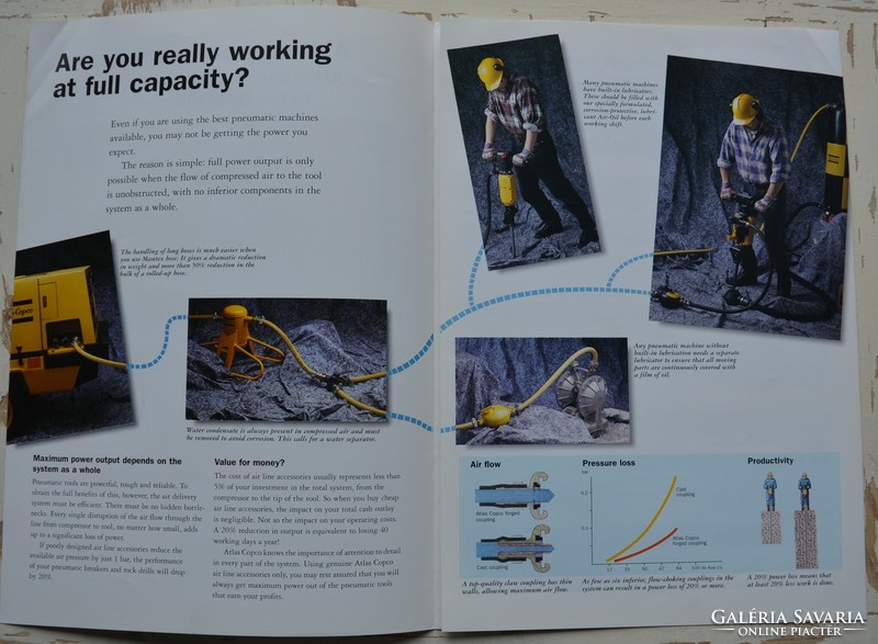 Atlas copco air compressor and air hammer brochure 3 pcs