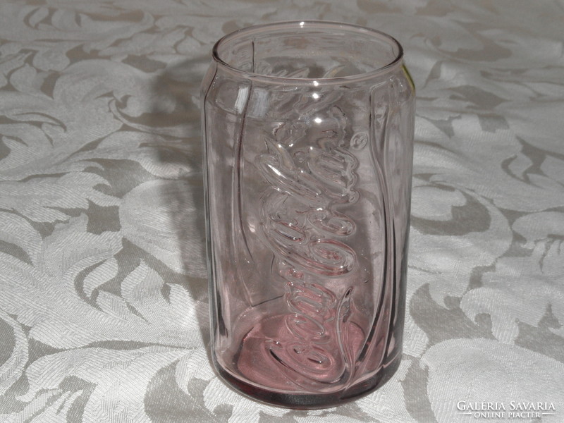Coca cola üveg pohár ( 3 dl.-es, Korall színű )