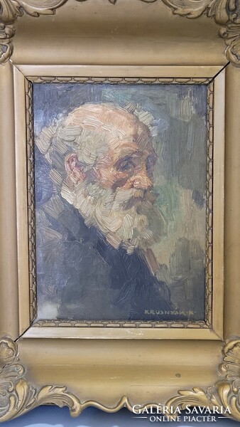 Károly Krusnyák (1889-1960); old man portrait