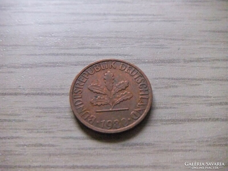1   Pfennig   1980   (  J  )  Németország