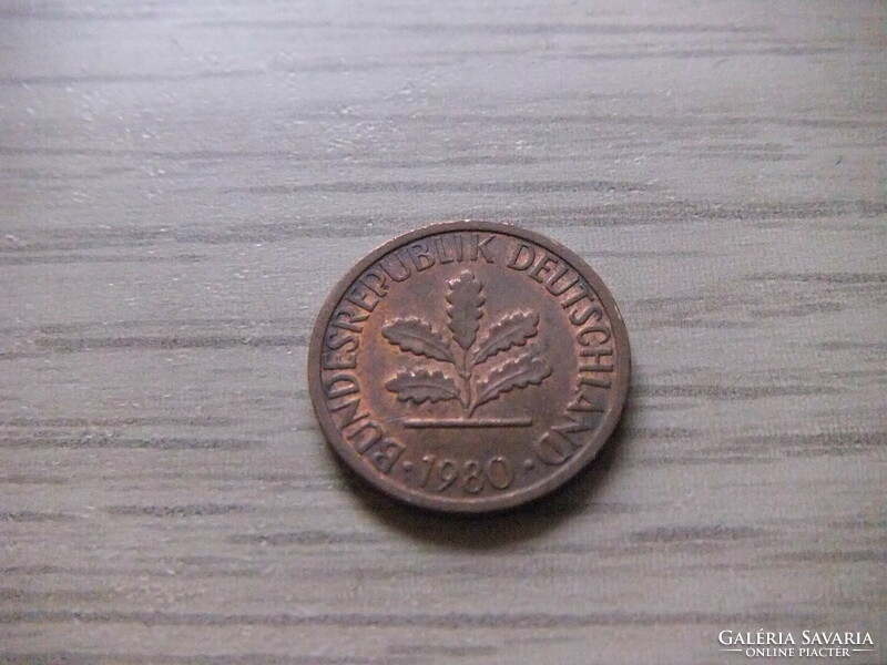 1   Pfennig   1980   (  F  )  Németország