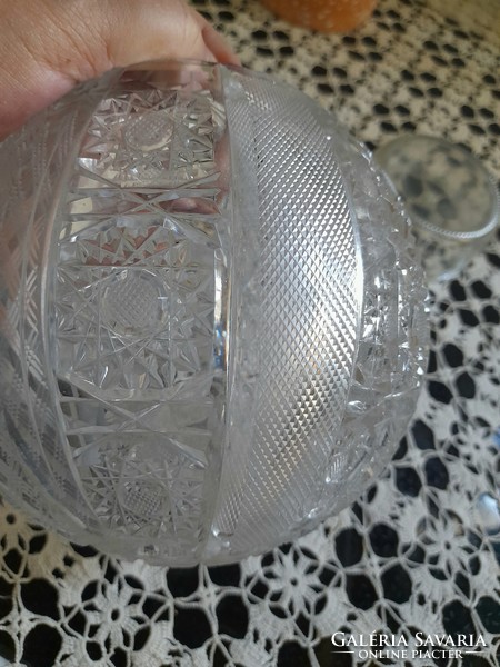 Beautiful spherical crystal vase