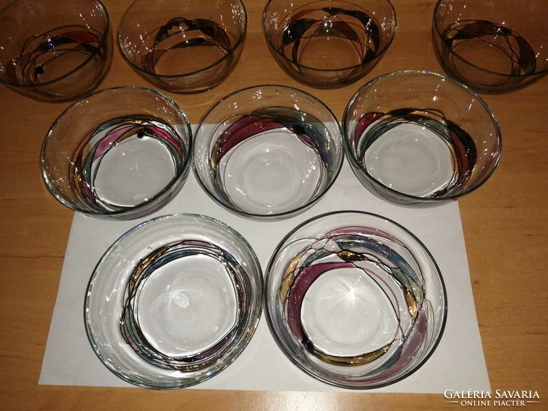 K&K styling West Germany tiffany glass bowl 9 pieces in one (2p)