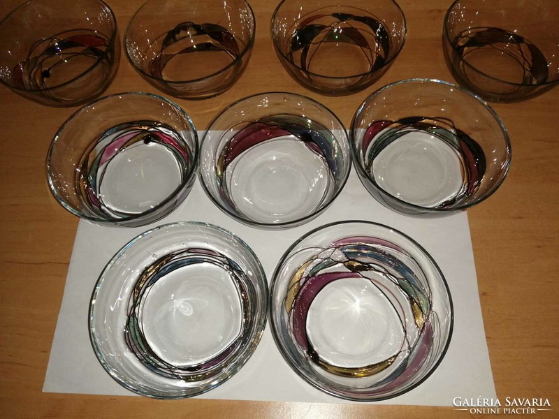 K&K styling West Germany tiffany glass bowl 9 pieces in one (2p)