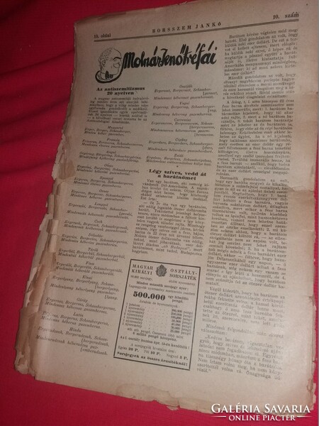 Antique Borszem Jankó public life political humor satirical weekly newspaper 1928 / numbers 1-10 10 pieces in one