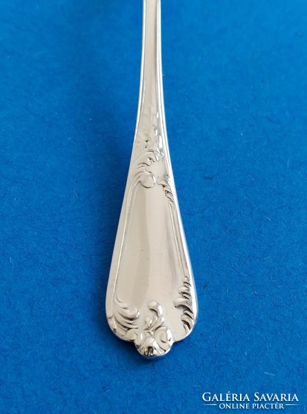5 silver baroque mocha spoons
