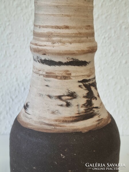 Mária Sövegjártó earthenware modernist ceramic vase - 31 cm