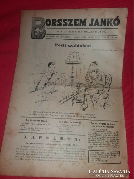Antique Borszem Jankó public life politics humor satirical weekly newspaper 1928 / issues 30-36 8 in one